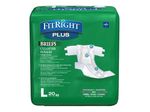 FitRight Plus Disposable Briefs XLarge 59  66 Yellow 20 Briefs Per Bag Case Of 4 Bags