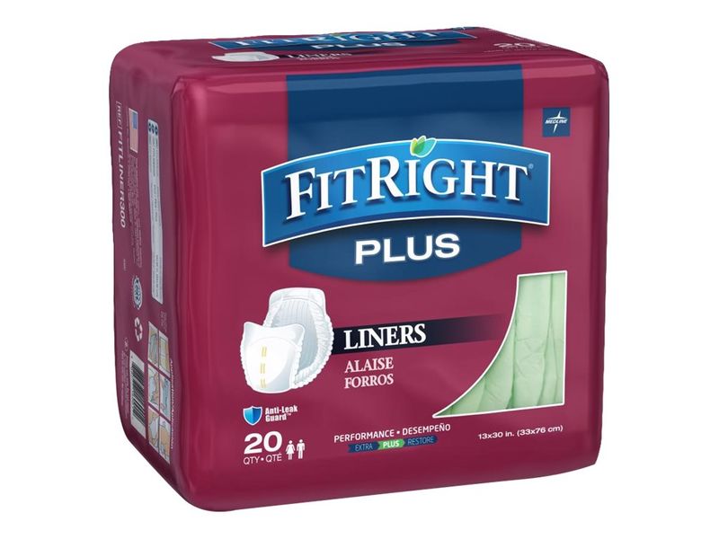 FitRight Disposable Liners Heavy 13 x 30 Green 20 Liners Per Bag Case Of 4 Bags
