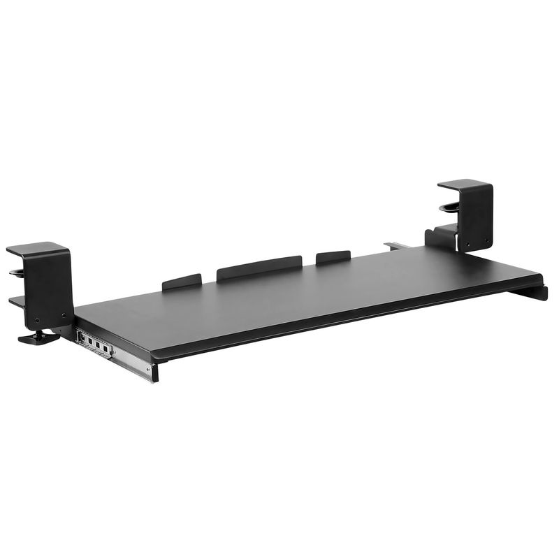 MountIt Clamp Keyboard Tray 12H x 4W x 29D Black MI7143