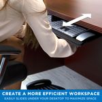 MountIt MI7135 Under Desk Computer Keyboard And Mouse Tray 26 Black