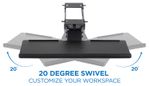 MountIt MI7135 Under Desk Computer Keyboard And Mouse Tray 26 Black