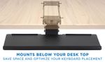 MountIt MI7135 Under Desk Computer Keyboard And Mouse Tray 26 Black