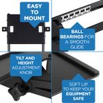 MountIt MI7135 Under Desk Computer Keyboard And Mouse Tray 26 Black