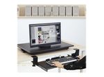 MountIt Clamp Keyboard Tray 12H x 4W x 29D Black MI7143