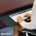 MountIt MI7135 Under Desk Computer Keyboard And Mouse Tray 26 Black
