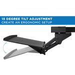 MountIt MI7135 Under Desk Computer Keyboard And Mouse Tray 26 Black