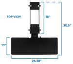 MountIt MI7135 Under Desk Computer Keyboard And Mouse Tray 26 Black