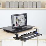 MountIt Clamp Keyboard Tray 12H x 4W x 29D Black MI7143