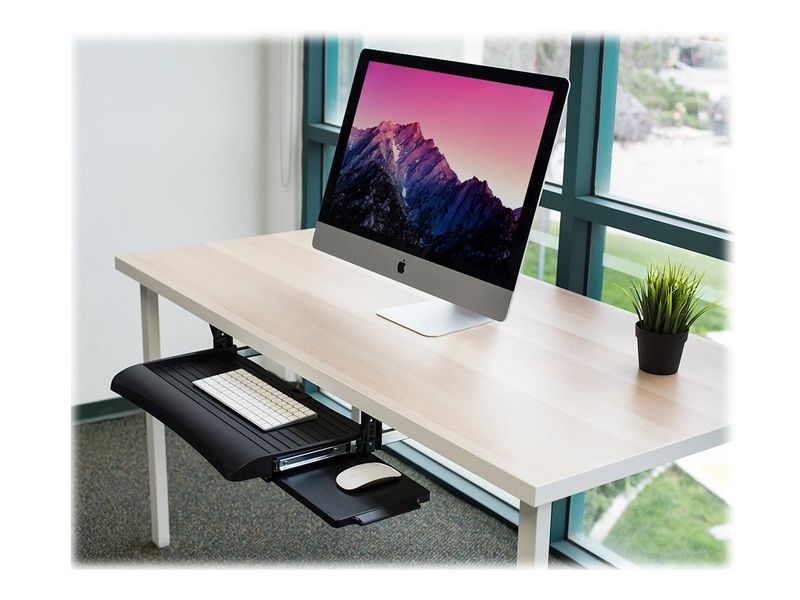 MountIt MI7136 Clamp Sliding Keyboard Tray 27 Black