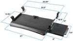 MountIt MI7136 Clamp Sliding Keyboard Tray 27 Black