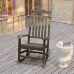 Flash Furniture Winston AllWeather Rocking Chairs Mahogany Set Of 2 Chairs
