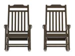 Flash Furniture Winston AllWeather Rocking Chairs Mahogany Set Of 2 Chairs