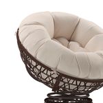 Flash Furniture Bowie Comfort Series Swivel Patio Chair With Cushion BeigeBrown