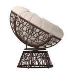 Flash Furniture Bowie Comfort Series Swivel Patio Chair With Cushion BeigeBrown