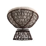 Flash Furniture Bowie Comfort Series Swivel Patio Chair With Cushion BeigeBrown