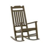 Flash Furniture Winston AllWeather Rocking Chair Mahogany