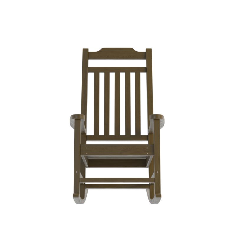 Flash Furniture Winston AllWeather Rocking Chair Mahogany