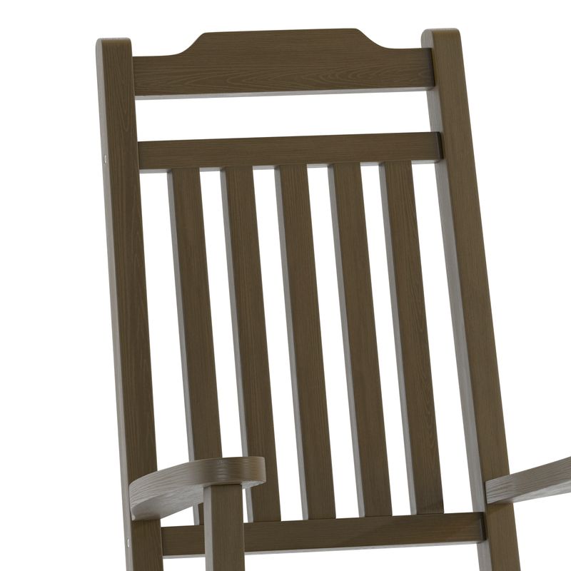Flash Furniture Winston AllWeather Rocking Chair Mahogany