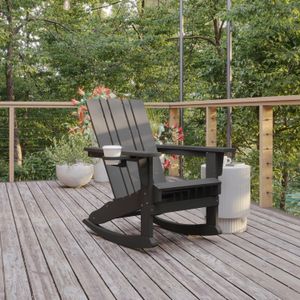 Flash Furniture Halifax All-Weather Adirondack Chair with Cup Holder and Pull-Out Ottoman