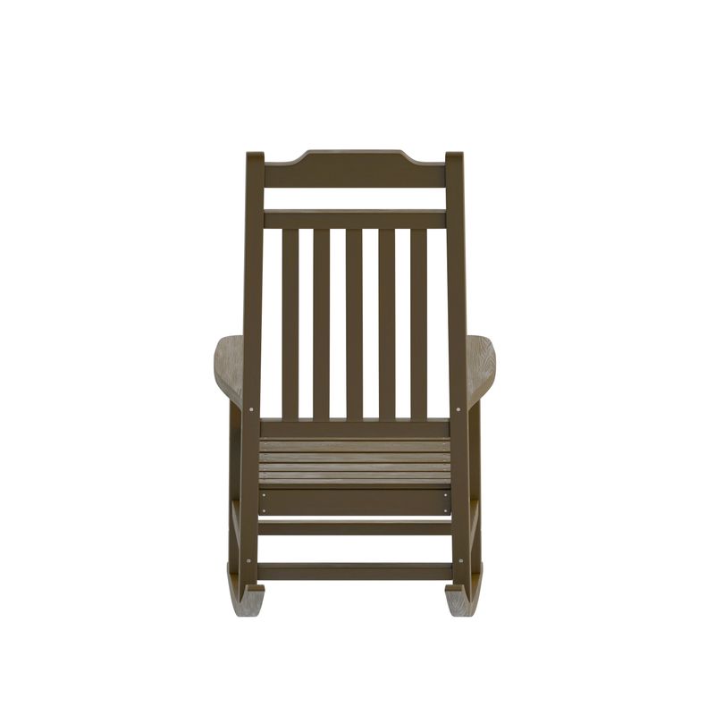 Flash Furniture Winston AllWeather Rocking Chair Mahogany
