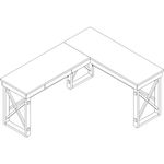 LYS LShaped Industrial Desk  Lshaped Top  200 lb Capacity  5213 Table Topx 1975 Table Top Depth  DK100LRGK