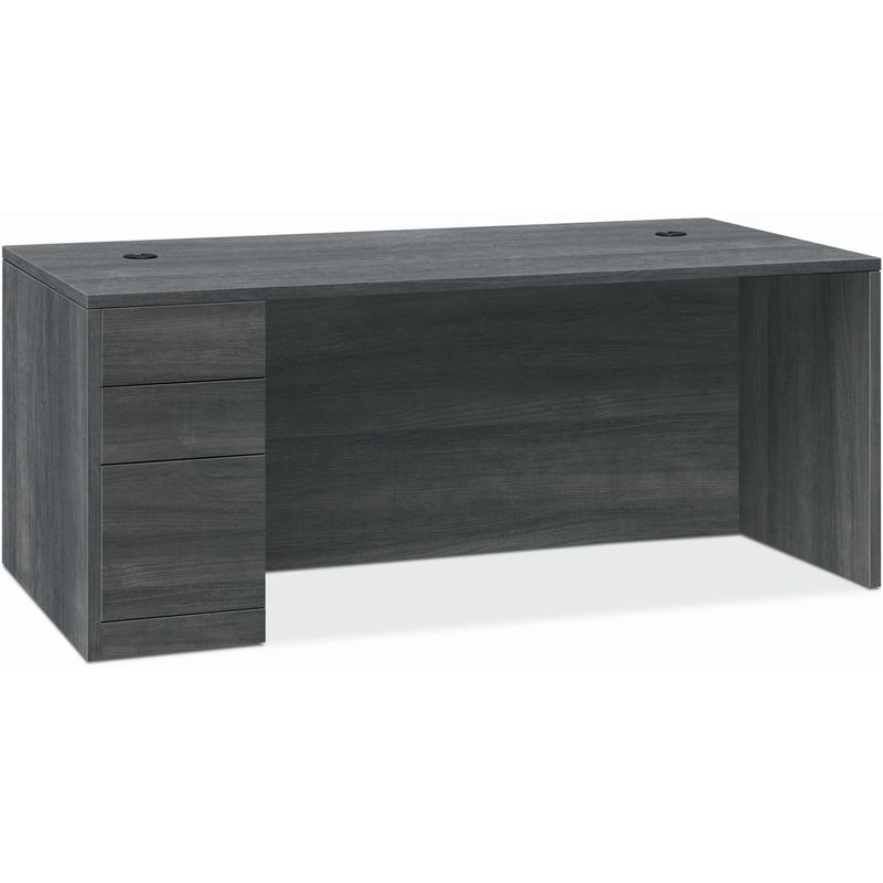 HON 10500 H105898L Pedestal Desk 295H x 66W x 36D 3 x Box File DrawersLeft Side Sterling Ash