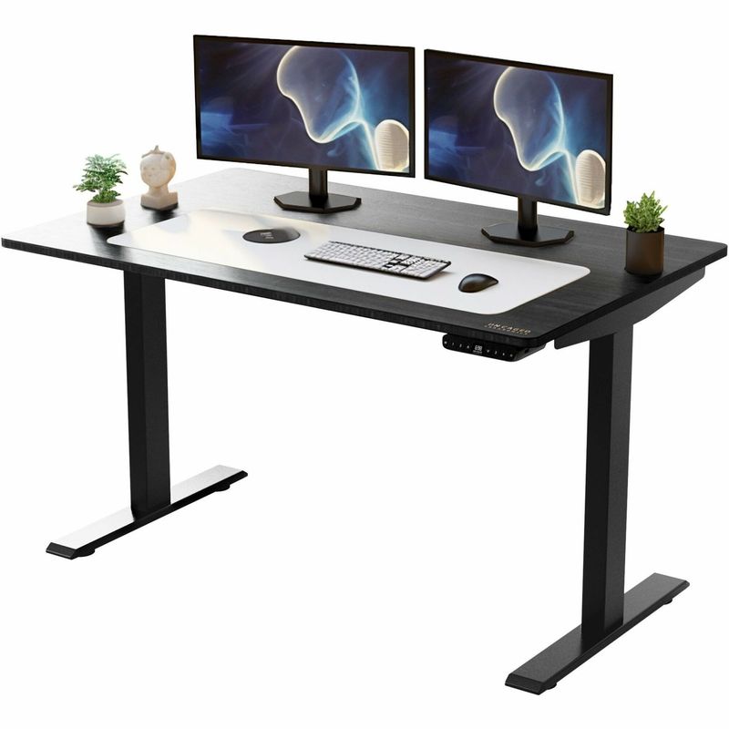 Uncaged Ergonomics Rise Up Electric 48W Adjustable Height Standing Desk Black