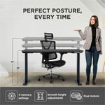 Uncaged Ergonomics Rise Up Electric 48W Adjustable Height Standing Desk Black