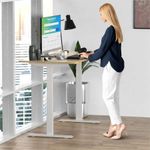 Rise Up Dual Motor Electric Standing Desk Frame with Memory Adjustable Height 26516 White