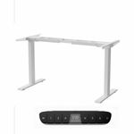 Rise Up Dual Motor Electric Standing Desk Frame with Memory Adjustable Height 26516 White