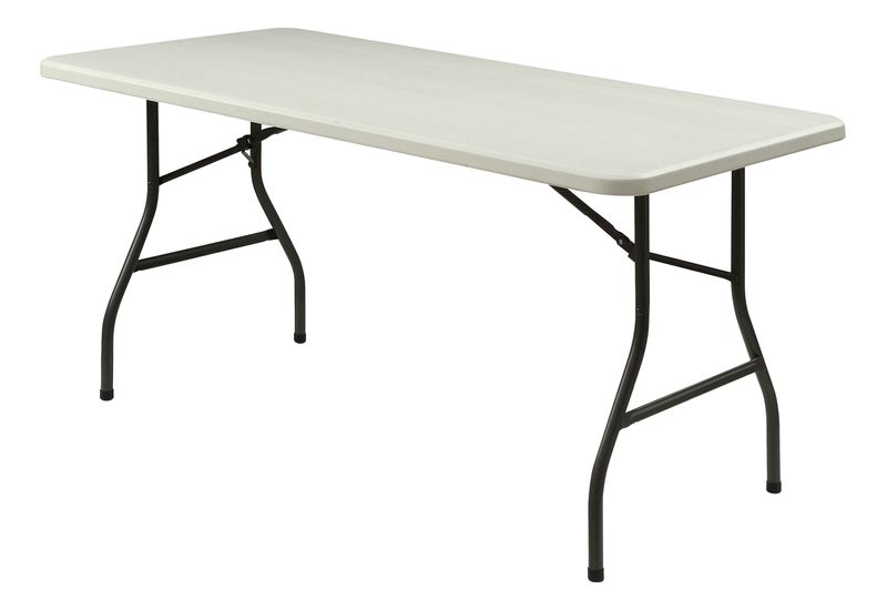 Lorell UltraLite Economy Folding Table 29310H x 72W x 30D 600 Lb Capacity Gray