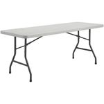 Lorell UltraLite Economy Folding Table 29310H x 72W x 30D 600 Lb Capacity Gray