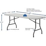 Lorell UltraLite Economy Folding Table 29310H x 72W x 30D 600 Lb Capacity Gray