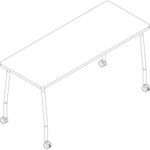 Lorell Training Table  Laminated Top  300 lb Capacity  2950 Table Top x 2363 Table Topx 1 Table Top Thickness  60846