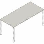 Lorell Multipurpose Tabletop 30 Width x 66 Depth x 1 Thickness Weathered Charcoal