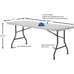 Lorell UltraLite Economy Folding Table 29310H x 96W x 30D 1000 Lb Capacity Gray