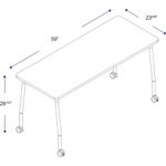 Lorell Training Table  Laminated Top  300 lb Capacity  2950 Table Top x 2363 Table Topx 1 Table Top Thickness  60846