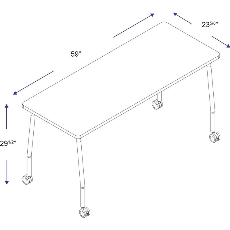 Lorell Training Table  Laminated Top  300 lb Capacity  2950 Table Top x 2363 Table Topx 1 Table Top Thickness  60846
