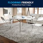 Flash Furniture Round Plastic Folding Table 29H x 60W x 60D Granite WhiteGray RB60R