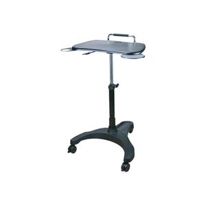 SIT AND STAND MOBILE LAPTOP WORKSTATION BLACK