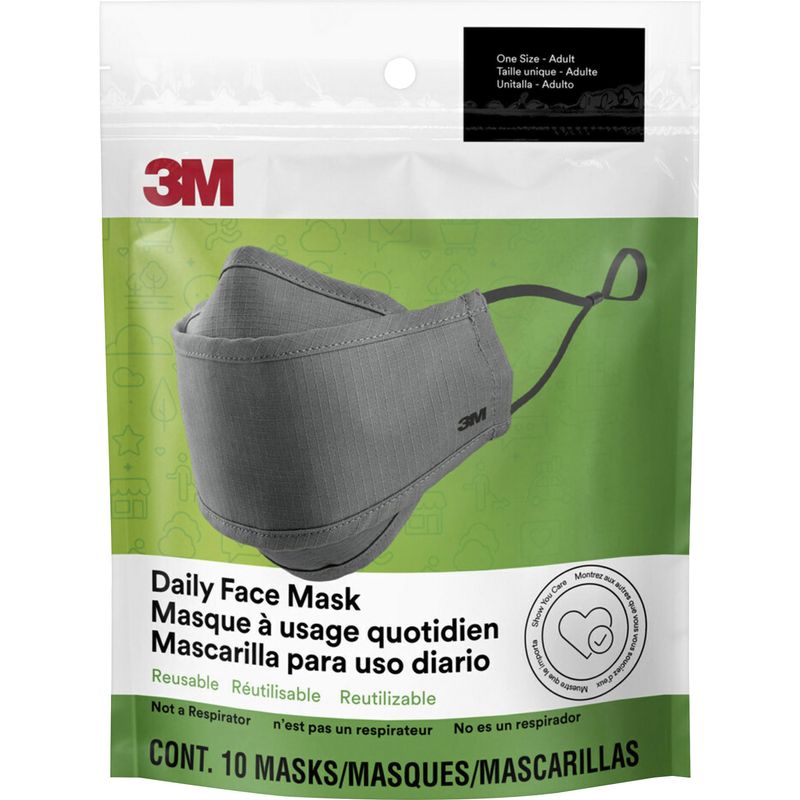 3M Daily Face Masks  Recommended for Face Indoor Outdoor Office Transportation  Cotton Fabric  RFM10010