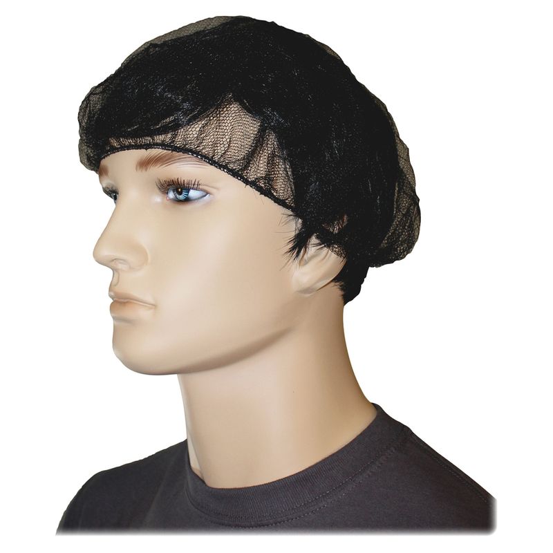 Genuine Joe Black Nylon Hair Net  Recommended for Food Handling Food Processing  Size Large  21 Stretched Diameter  85135CT