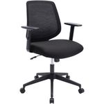NuSparc MidBack Task Chair  Fabric Back Material  Mid Back  5star Base  Black  Armrest  1 Each