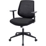 NuSparc MidBack Task Chair  Fabric Back Material  Mid Back  5star Base  Black  Armrest  1 Each