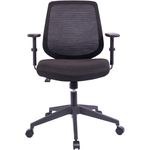 NuSparc MidBack Task Chair  Fabric Back Material  Mid Back  5star Base  Black  Armrest  1 Each