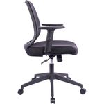 NuSparc MidBack Task Chair  Fabric Back Material  Mid Back  5star Base  Black  Armrest  1 Each