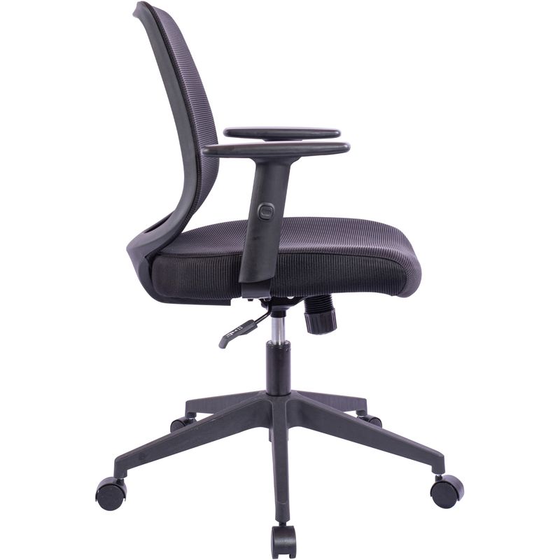 NuSparc MidBack Task Chair  Fabric Back Material  Mid Back  5star Base  Black  Armrest  1 Each