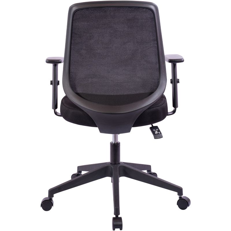 NuSparc MidBack Task Chair  Fabric Back Material  Mid Back  5star Base  Black  Armrest  1 Each