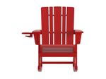 Flash Furniture Halifax AllWeather Adirondack Chair with Cup Holder and PullOut Ottoman Red