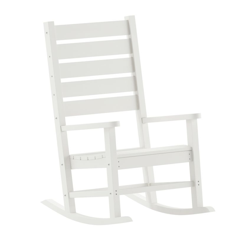 Flash Furniture Manchester AllWeather Rocking Chair White